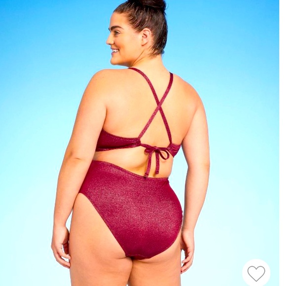 NWT Metallic CutOut Swimsuit ~ 18 - Picture 2 of 2